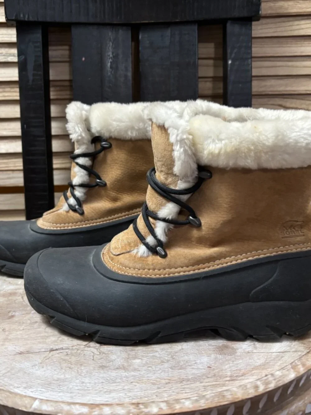 Sorel Snow Angel Lace Tan Waterproof Winter Boots 11